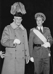 Le Roi Gustave V de Sude en visite  Bruxelles, le 2 fvrier 1937